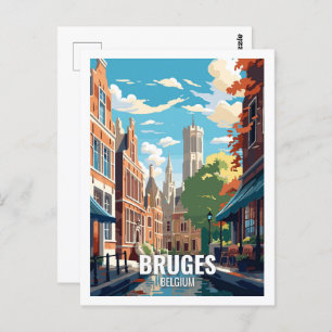 Brugge België Beroemde Reisplekken Briefkaart