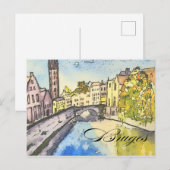 Brugge België Briefkaart (Voorkant / Achterkant)