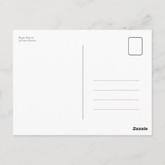 Brugge, België Briefkaart (Achterkant)