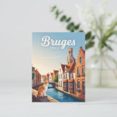 Brugge België Briefkaart (Staand voorkant)