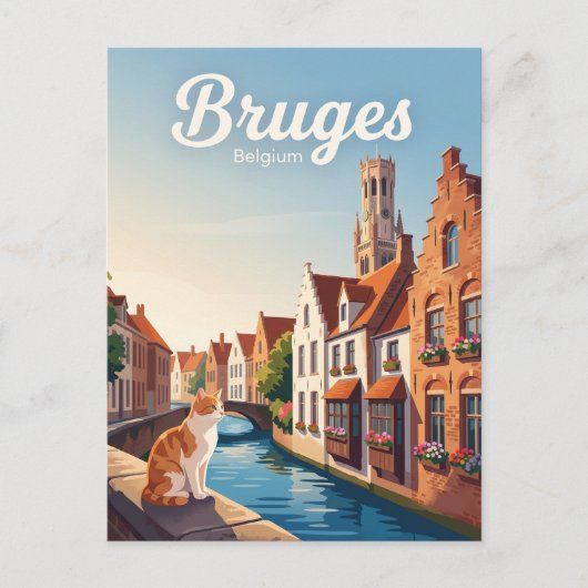 Brugge België Briefkaart (Voorkant)