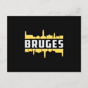 Brugge België City Skyline Cityscape Grappig cadea Briefkaart