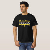 Brugge België City Skyline Cityscape Grappig cadea T-shirt (Voorkant volledig)