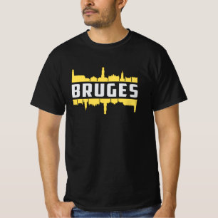 Brugge België City Skyline Cityscape Grappig cadea T-shirt