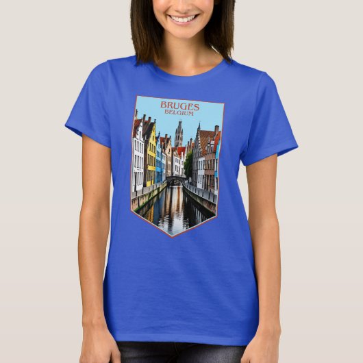 Brugge België Europa T-shirt (Voorkant)
