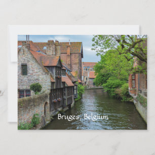 Brugge, België (geëtiketteerd) Kaart