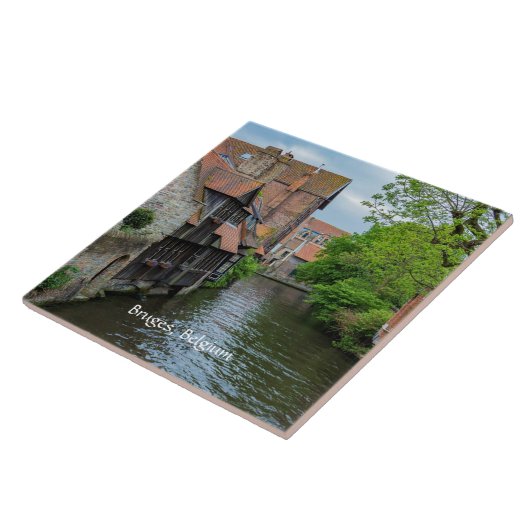 Brugge, België (geëtiketteerd) Tegeltje (Zijkant)