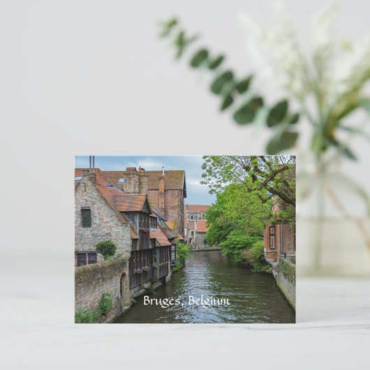 Brugge, België (gelabeld) Feestdagenkaart (Staand voorkant)