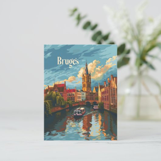 Brugge België  kunst Briefkaart (Staand voorkant)