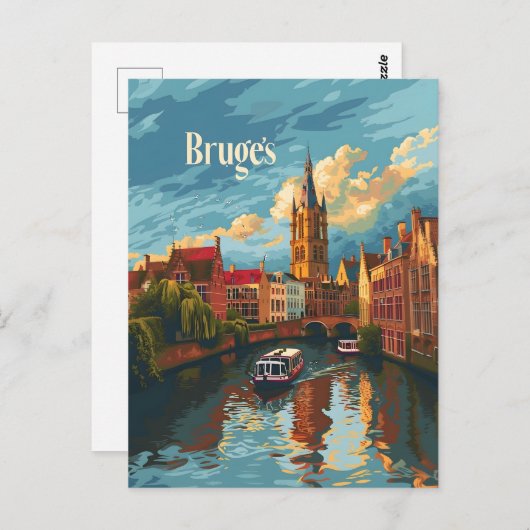Brugge België  kunst Briefkaart (Voorkant / Achterkant)