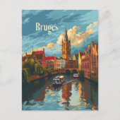 Brugge België  kunst Briefkaart (Voorkant)