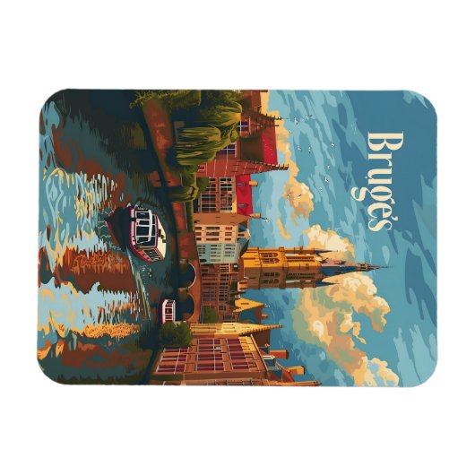 Brugge België  kunst Magneet (Horizontaal)