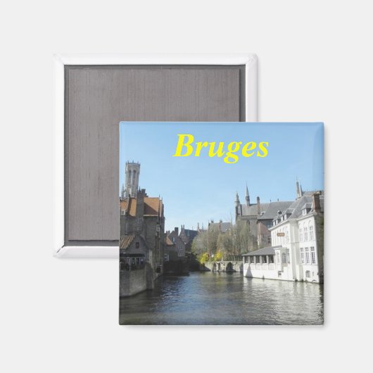 Brugge België magneet (Voorkant / Achterkant)