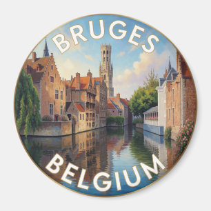 Brugge België Middeleeuws Kanaal Landschap Magneet