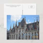 Brugge België | Provence Court Building Briefkaart (Voorkant / Achterkant)