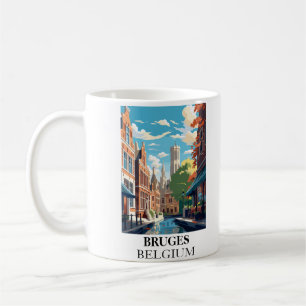 Brugge België Reisillustratie Koffiemok
