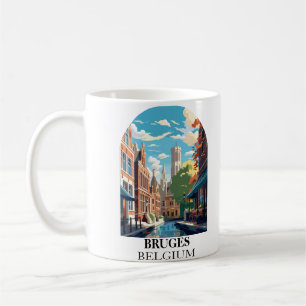 Brugge België Reisillustratie Koffiemok