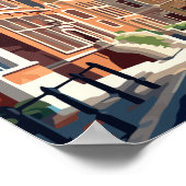 Brugge België Reisillustratie Poster (Hoek)