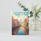 Brugge België Reiskanaal Briefkaart (Staand voorkant)