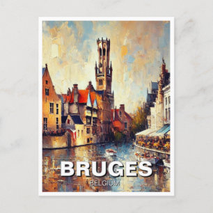 Brugge België Reizen Souvenir Schilderij Briefkaart