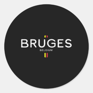 Brugge België Ronde Sticker