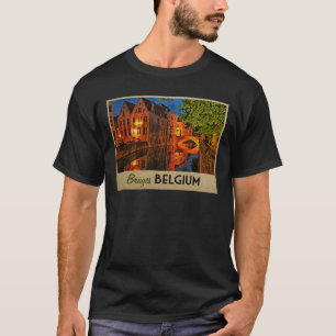Brugge België 's nachts T-shirt