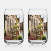 Brugge België schets middeleeuwse | Blikvorm Glas (Voorkant)
