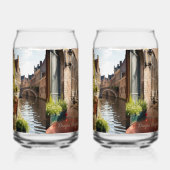 Brugge België schets middeleeuwse | Blikvorm Glas (Links)