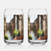 Brugge België schets middeleeuwse | Blikvorm Glas (Rechts)