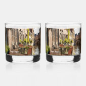 Brugge België schets middeleeuwse | Whisky Glas (Voorkant)