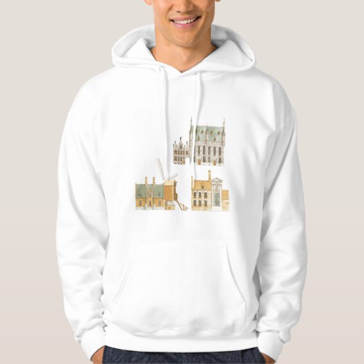 Brugge België. Stadshal en traditioneel Hoodie (Voorkant)