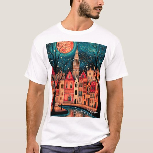 Brugge België T-shirt (Voorkant)