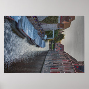 brugge belgië toeristische vakantie poster