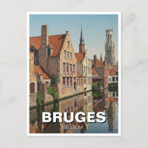 Brugge België Travel Souvenir Vintage Briefkaart