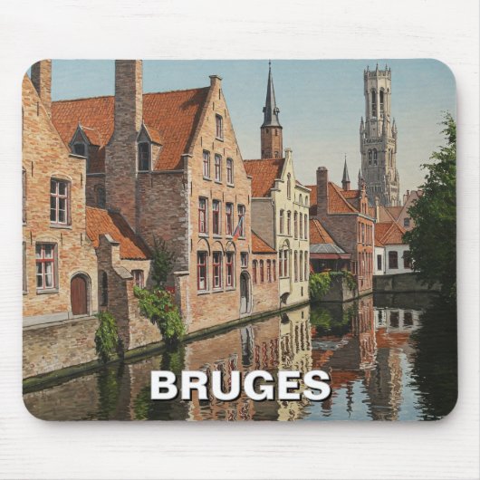 Brugge België Travel Souvenir Vintage Muismat (Voorkant)