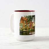 BRUGGE, BELGIË TWEEKLEURIGE KOFFIEMOK (Voorkant links)