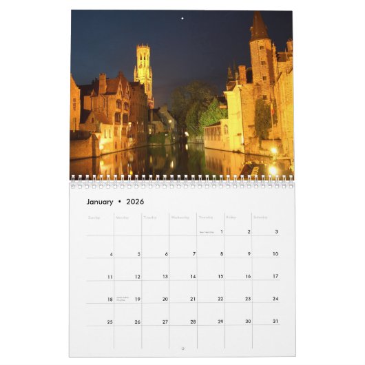 Brugge (Brugge), België Kalender (Jan 2026)