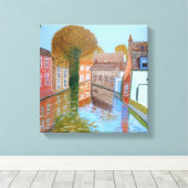 Brugge Canvas afdrukken (Insitu (Houten vloer))