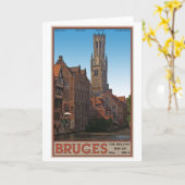 Brugge - De Belfry Kaart (Gele Bloem)