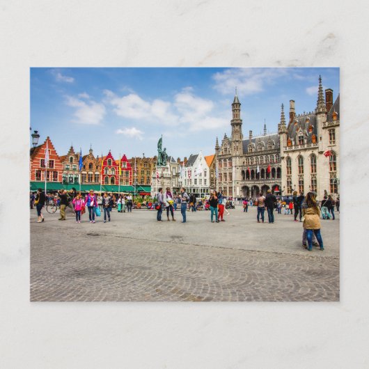 Brugge markt foto plaats briefkaart (Voorkant)
