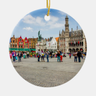 Brugge markt foto plaats keramisch ornament