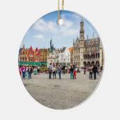 Brugge markt foto plaats keramisch ornament (Links)