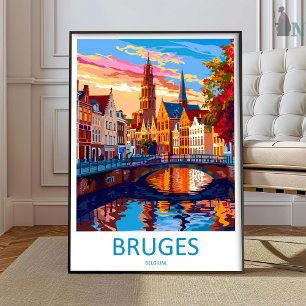 Brugge Reisprint Muur Kunst Brugge Muur Hanging H Poster