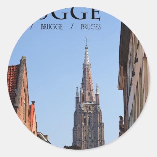 Brugge Ronde Sticker (Voorkant)