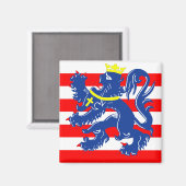Brugge stad Vlag België symbool Magneet (Voorkant / Achterkant)