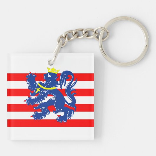 Brugge stad Vlag België symbool Sleutelhanger (Achterkant)