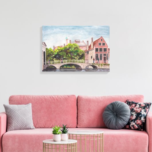 Brugge van Farida Greenfield Canvas Afdruk (Insitu (Woonkamer))