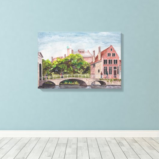 Brugge van Farida Greenfield Canvas Afdruk (Insitu (Houten vloer))