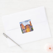 Brugge Vierkante Sticker (Envelop)