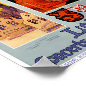 Brugge Vintage Reizen Poster teruggezet (Hoek)